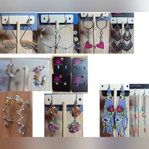 LOT of 13 Pairs Paparazzi Earrings Colorful Beads Hearts Flowers Fish